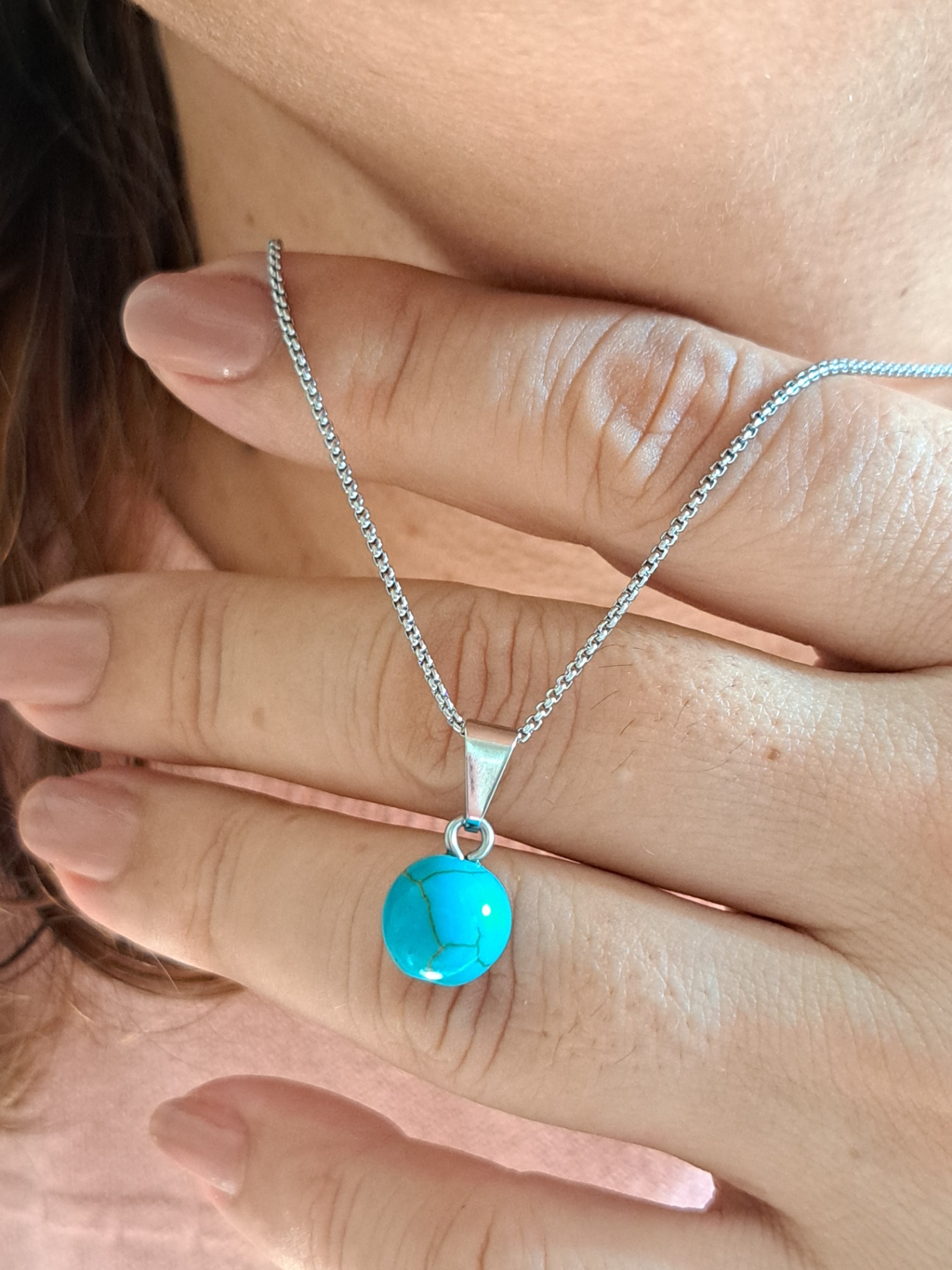 Foto de conjunto aço inox esfera natural azul Foto de conjunto aço inox esfera natural azul