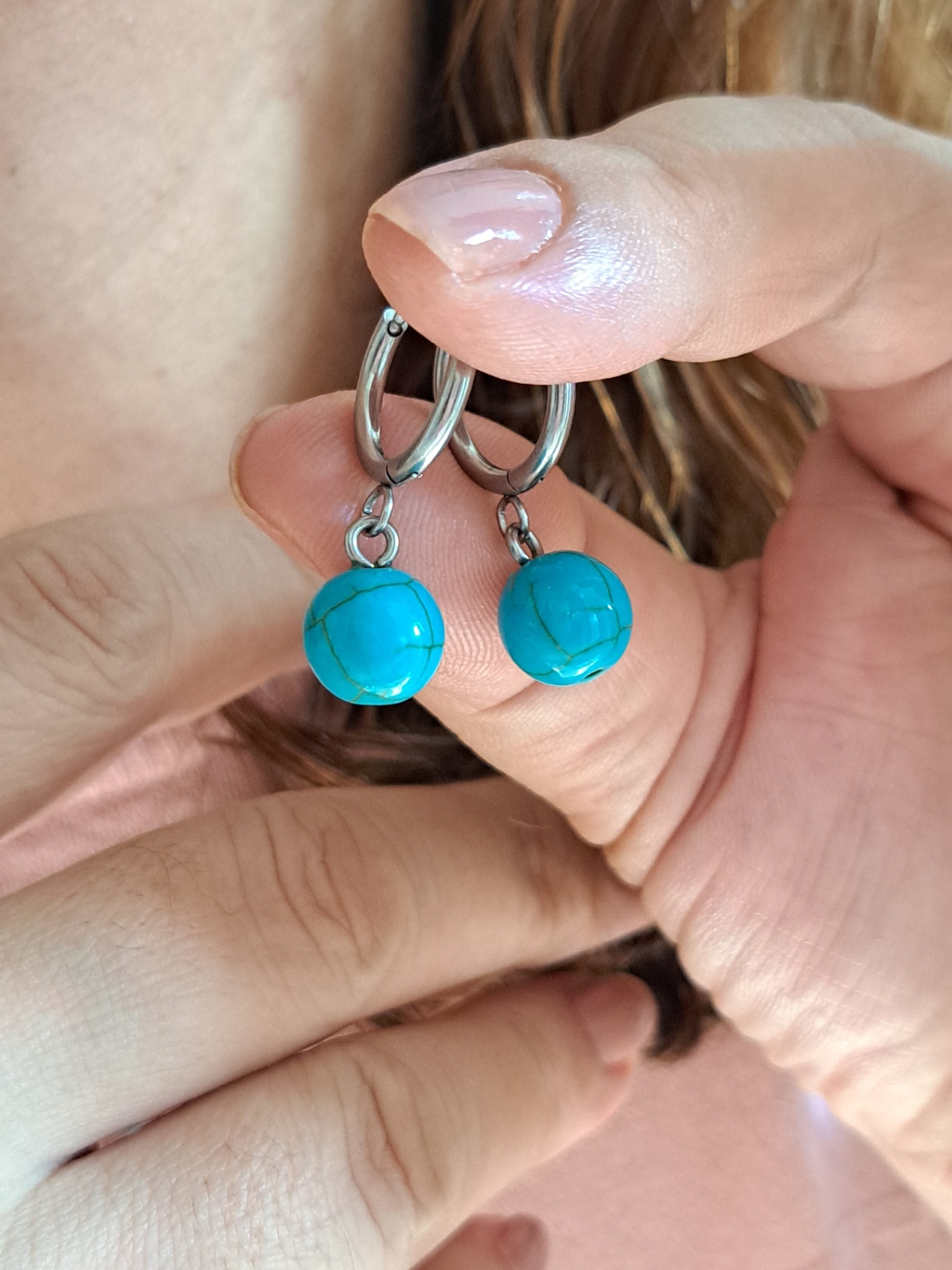 Foto de conjunto aço inox esfera natural azul Foto de conjunto aço inox esfera natural azul