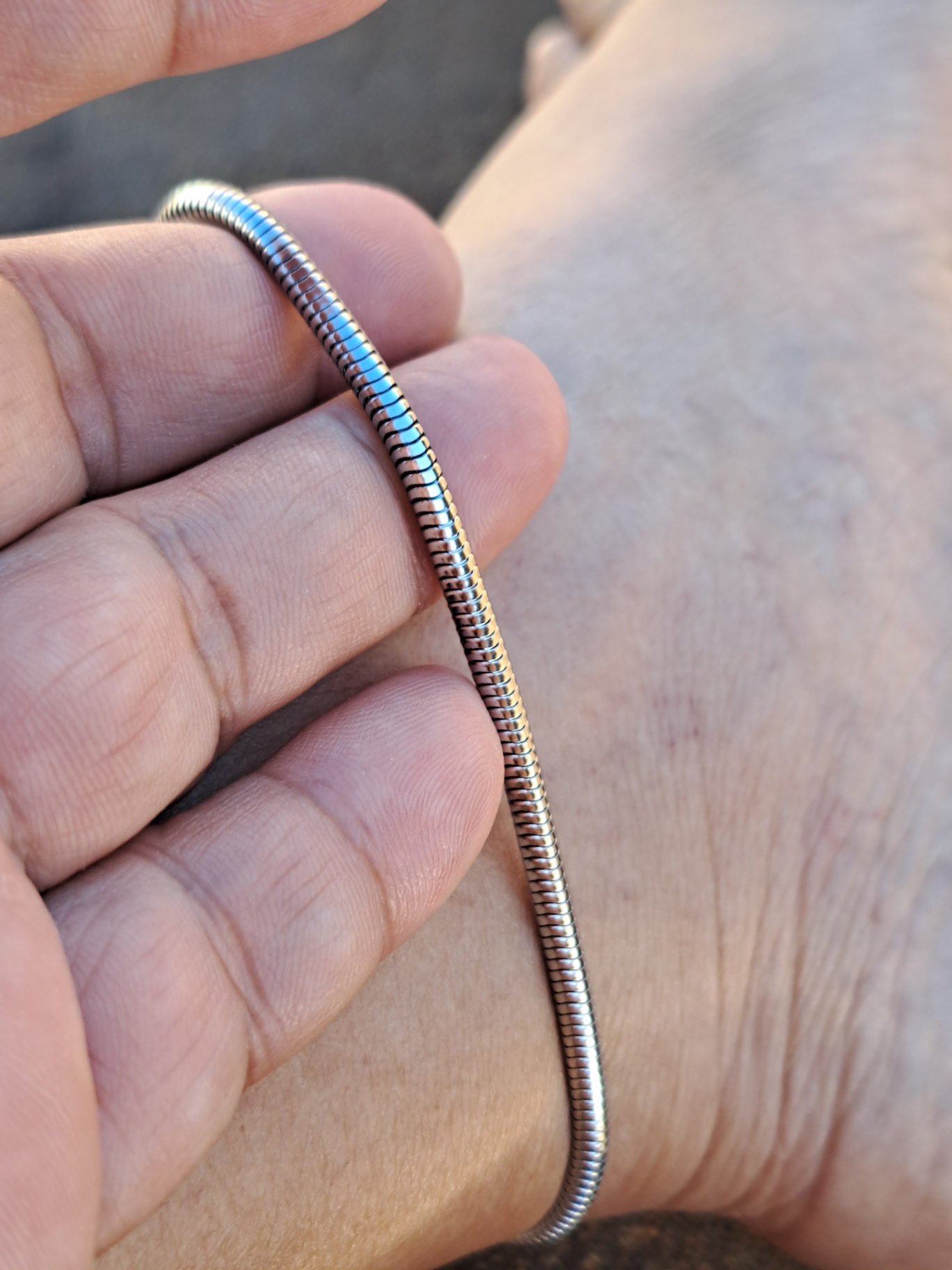 Foto de tornozeleira rabo de rato aço inox