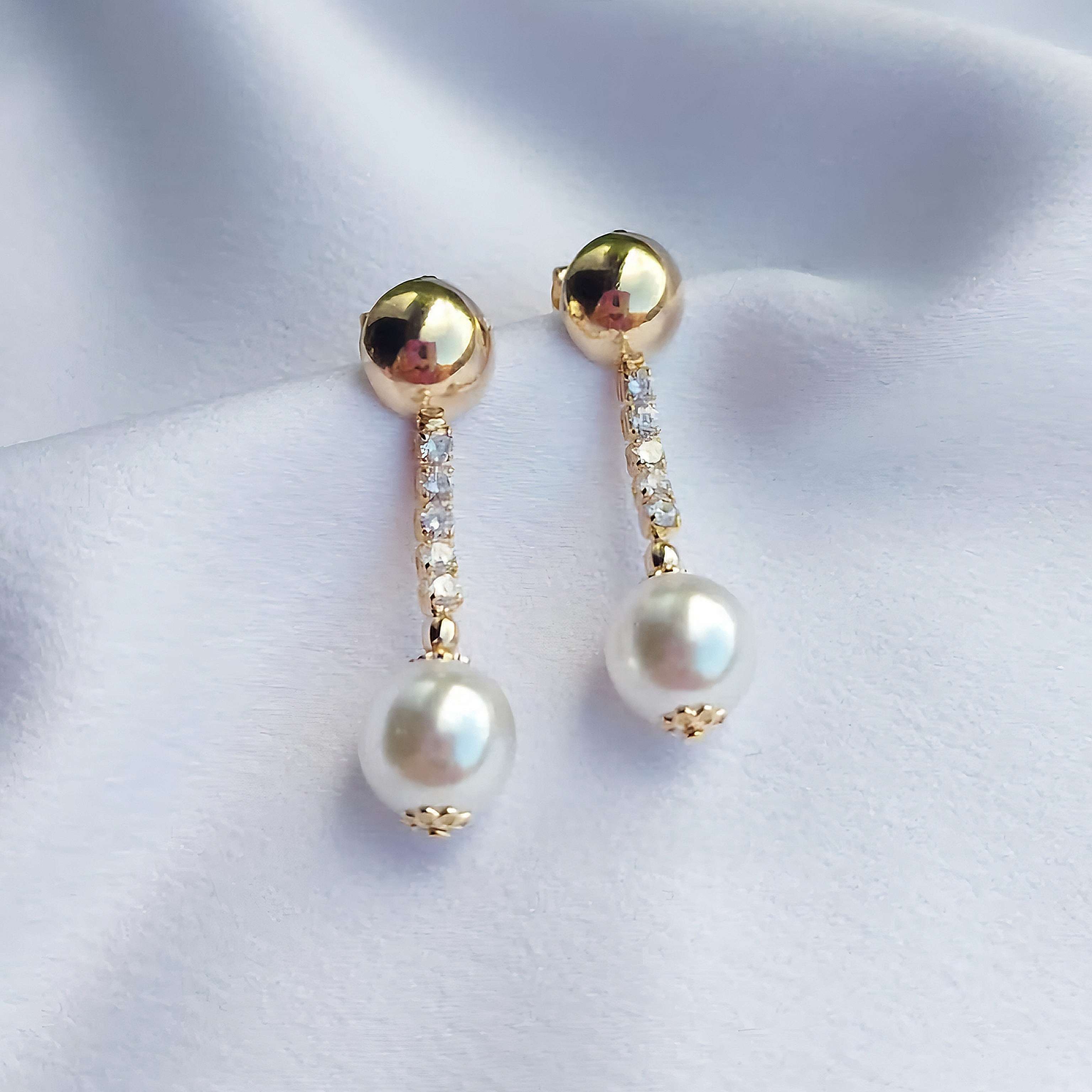 Foto de brinco elegância pérola e zircônias