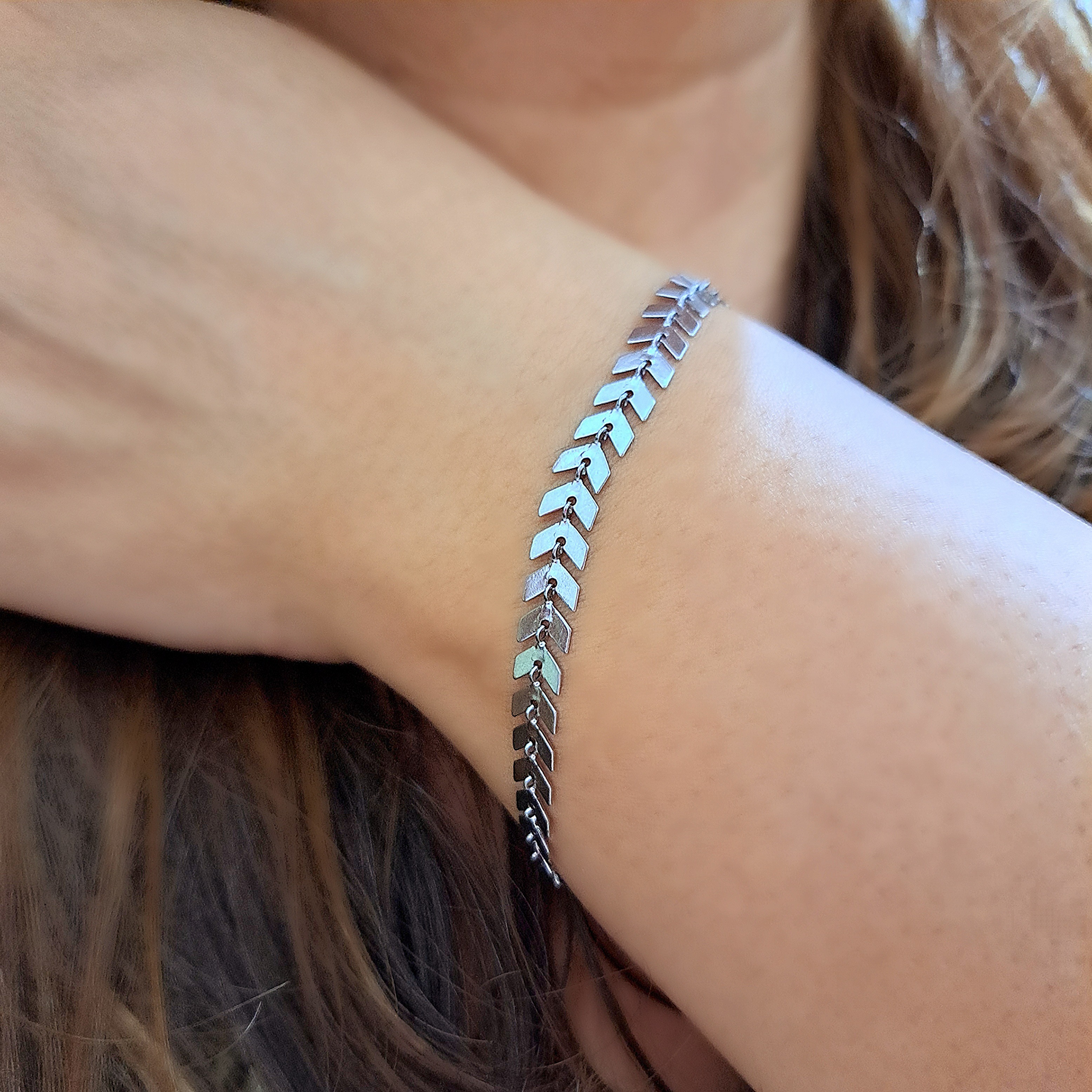 Foto de pulseira sereia em aço inox