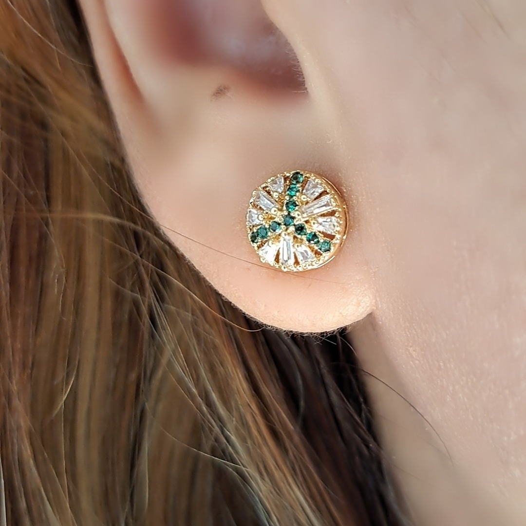 Foto de conjunto redondo baguetes e microzircônias