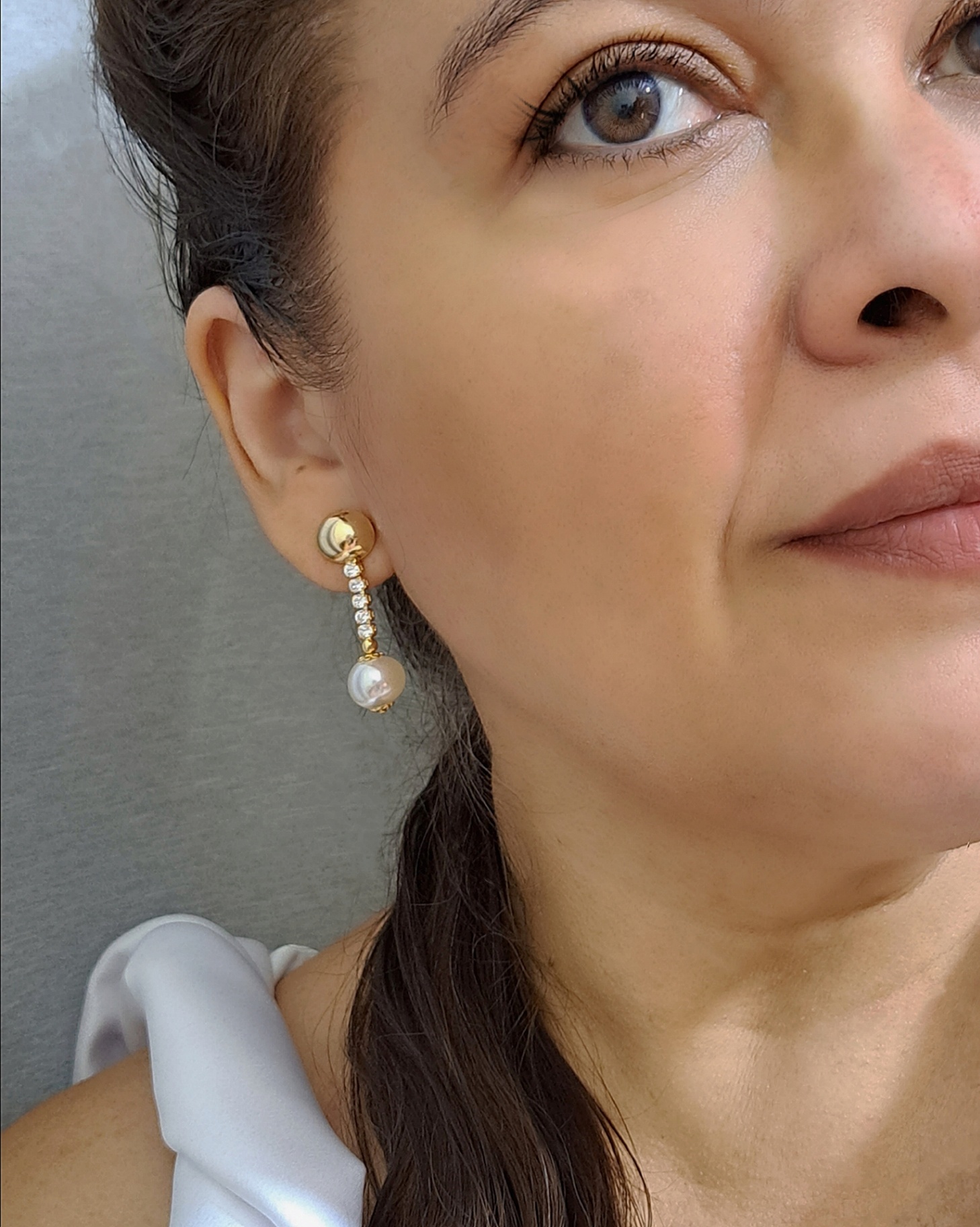 Foto de brinco elegância pérola e zircônias