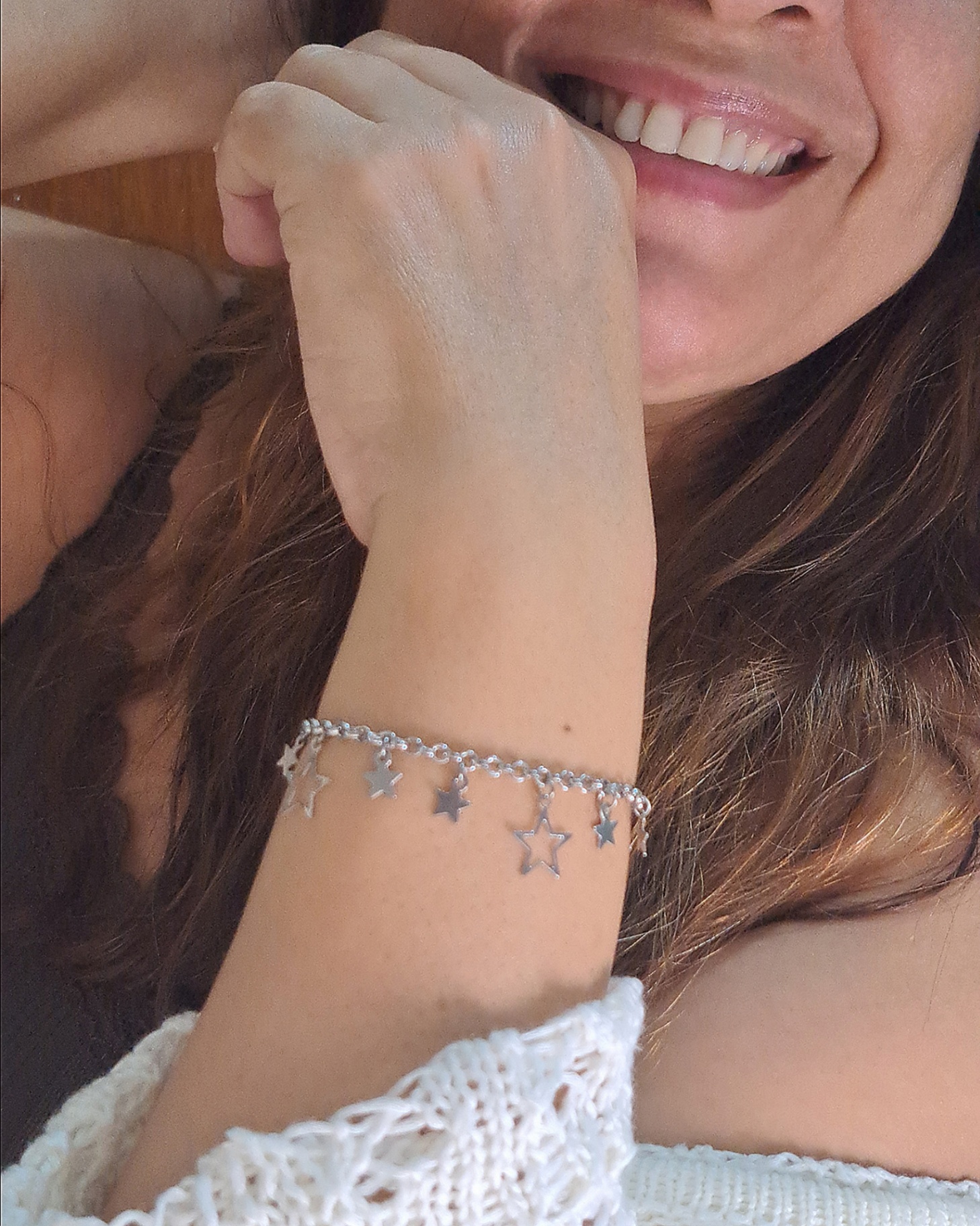 Foto de pulseira 11 estrelas em aço inox