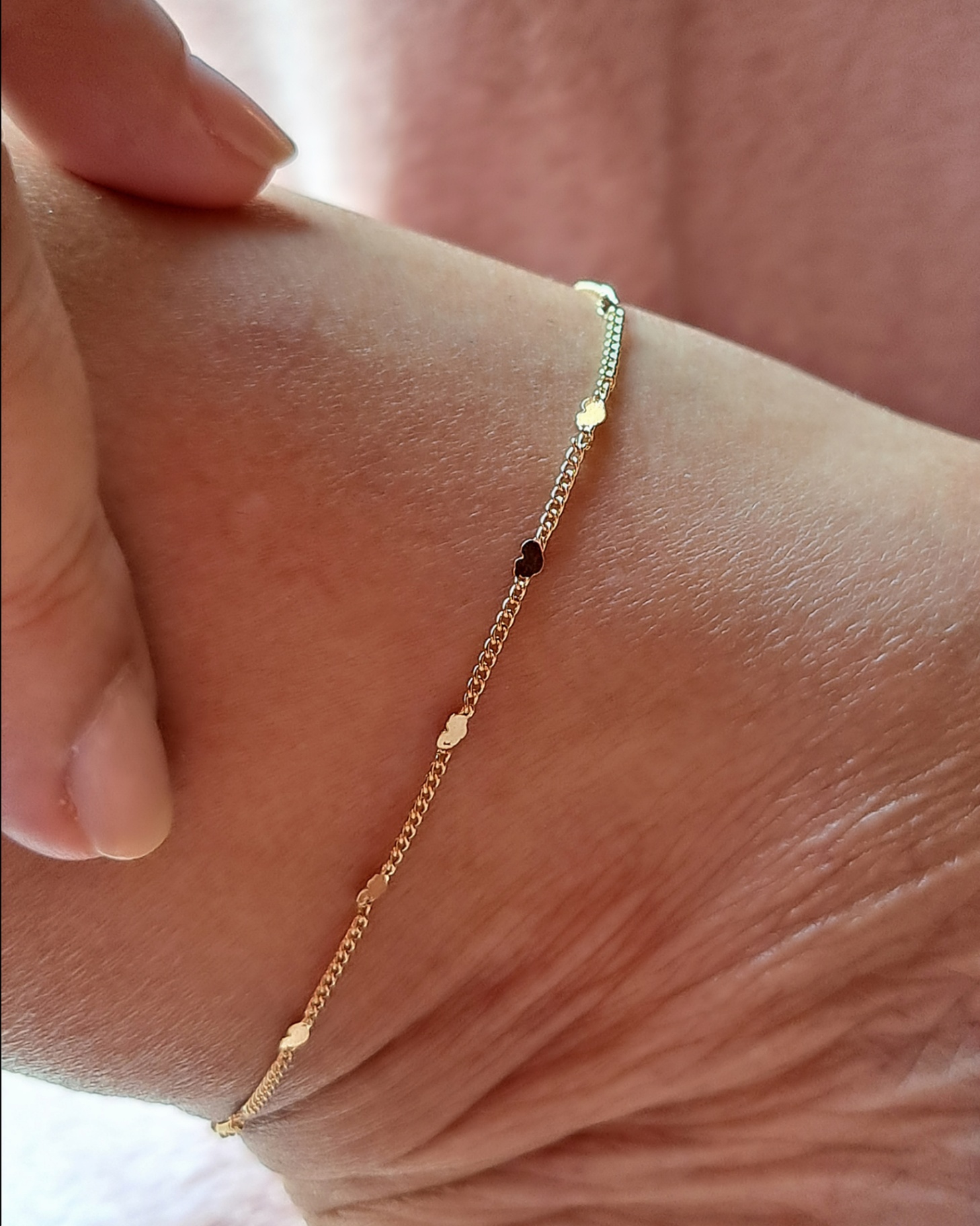 Foto de tornozeleira grumet mini corações