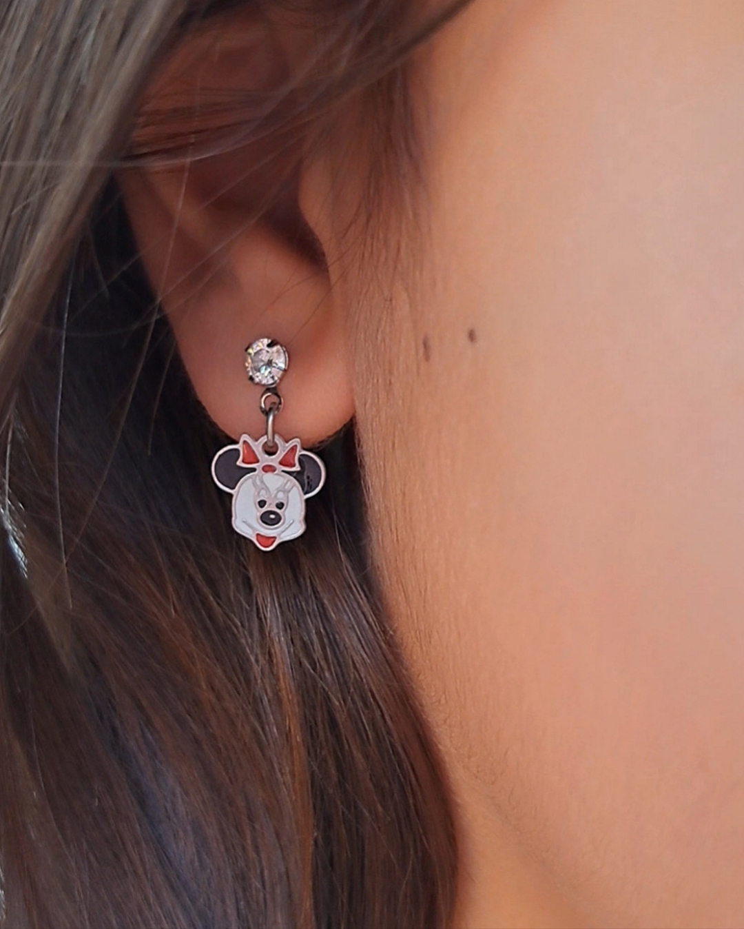 Foto de conjunto minnie resinado em aço inox