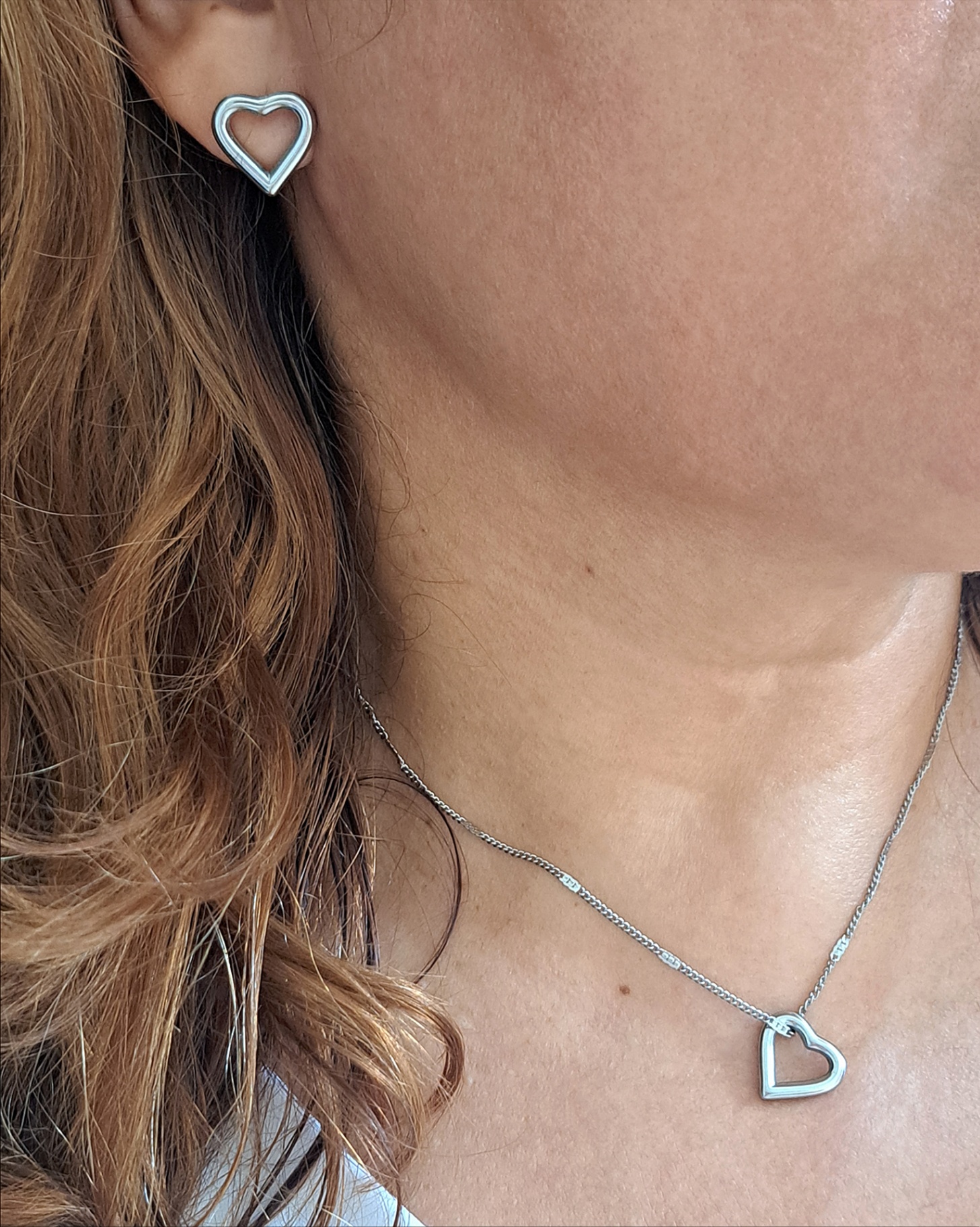 Foto de conjunto coração 3d aço inox