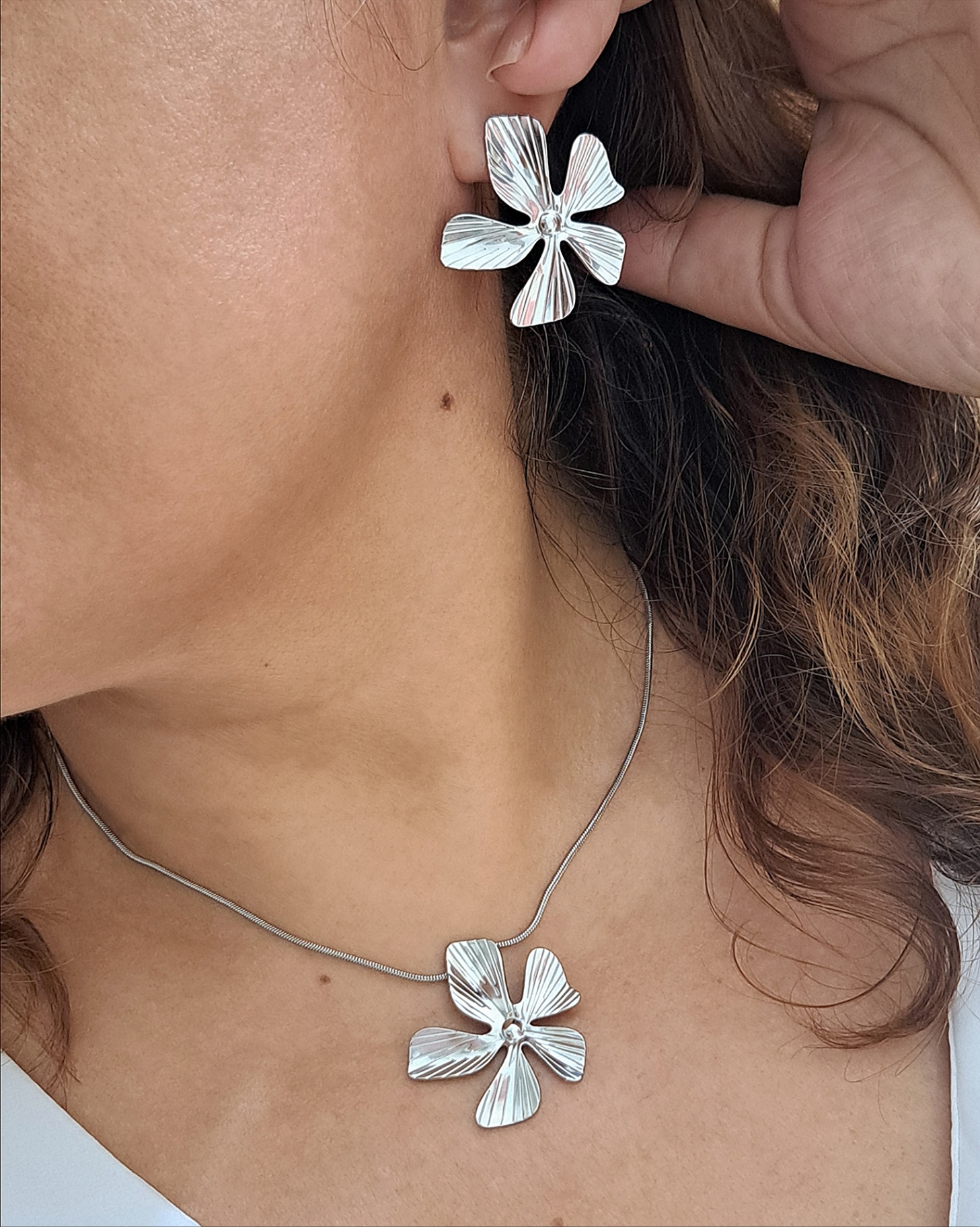 Foto de conjunto flora aço inox