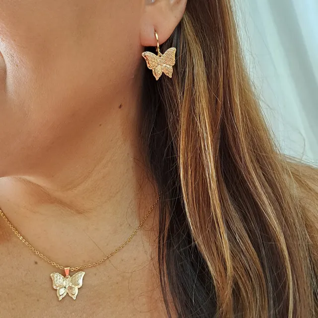 Foto de conjunto borboleta diamantado Foto de conjunto borboleta diamantado