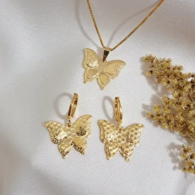 Foto de conjunto borboleta diamantado