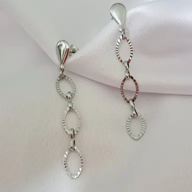 Foto de conjunto elos diamantados em aço inox