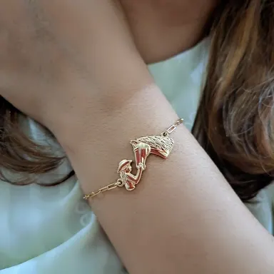 Foto de pulseira country cabeça de cavalo