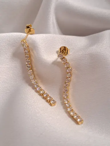 Foto de brinco riviera zircônias de 4,5cm