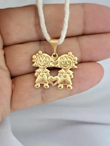 Foto de pingente 2 meninas