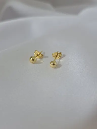 Foto de brinco esfera lisa de 4mm