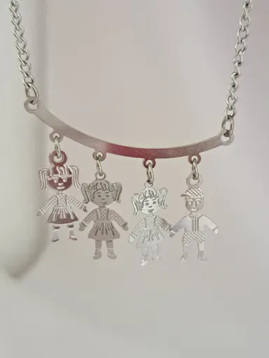 Foto de colar aço inox canga 4 crianças