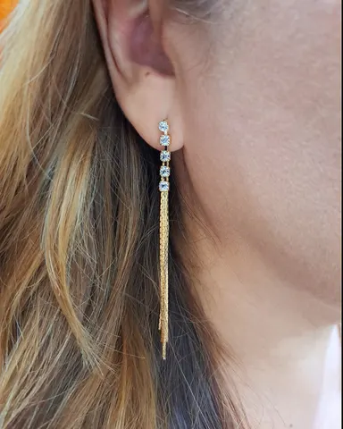 Foto de brinco franja com strass