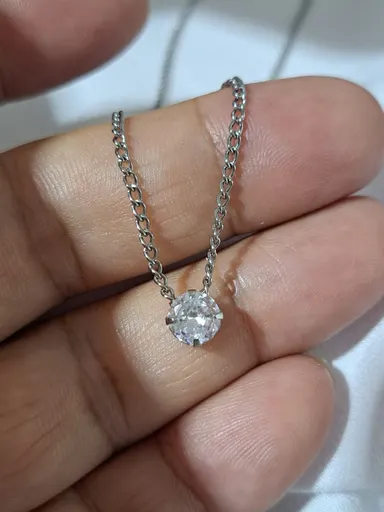 Foto de colar ponto luz em aço inox