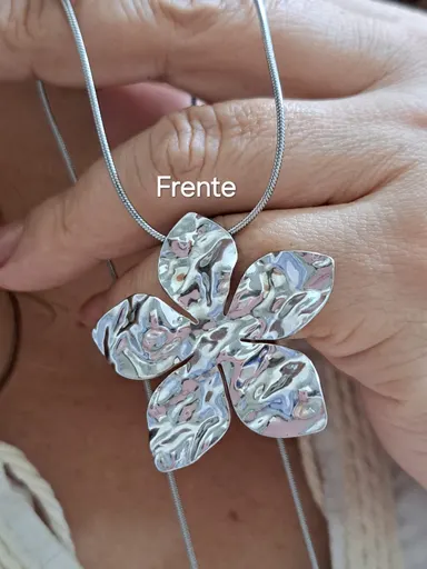 Foto miniatura de conjunto flor amassada em aço inox
