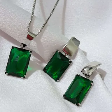 Foto de conjunto pedra retangular em aço inox