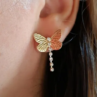 Foto de brinco borboleta com strass