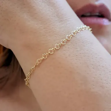 Foto de pulseira diamantada vazada