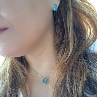 Foto de conjunto pedra gota fusion azul