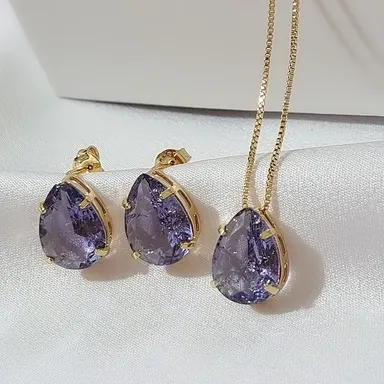 Foto de conjunto pedra gota fusion lavanda