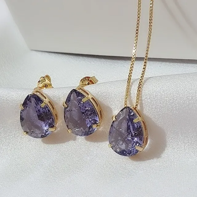 Foto de conjunto pedra gota fusion lavanda Foto de conjunto pedra gota fusion lavanda