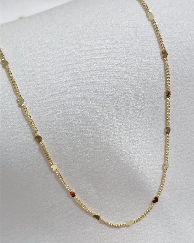 Foto de colar grumet mini corações de 60cm