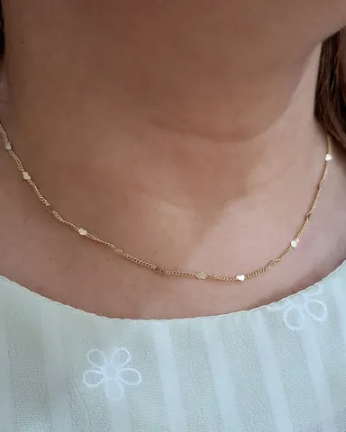 Foto de colar grumet mini corações de 45cm