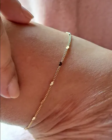 Foto de tornozeleira grumet mini corações