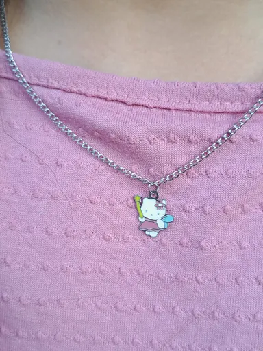 Foto de conjunto resinado hello kitty em aço inox