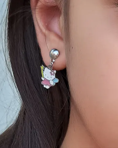 Foto de conjunto resinado hello kitty em aço inox