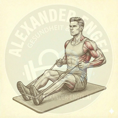 Fitnessband - Rudern sizend