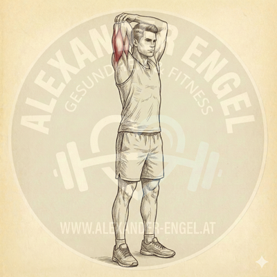 Dehnung Trizeps über Kopf