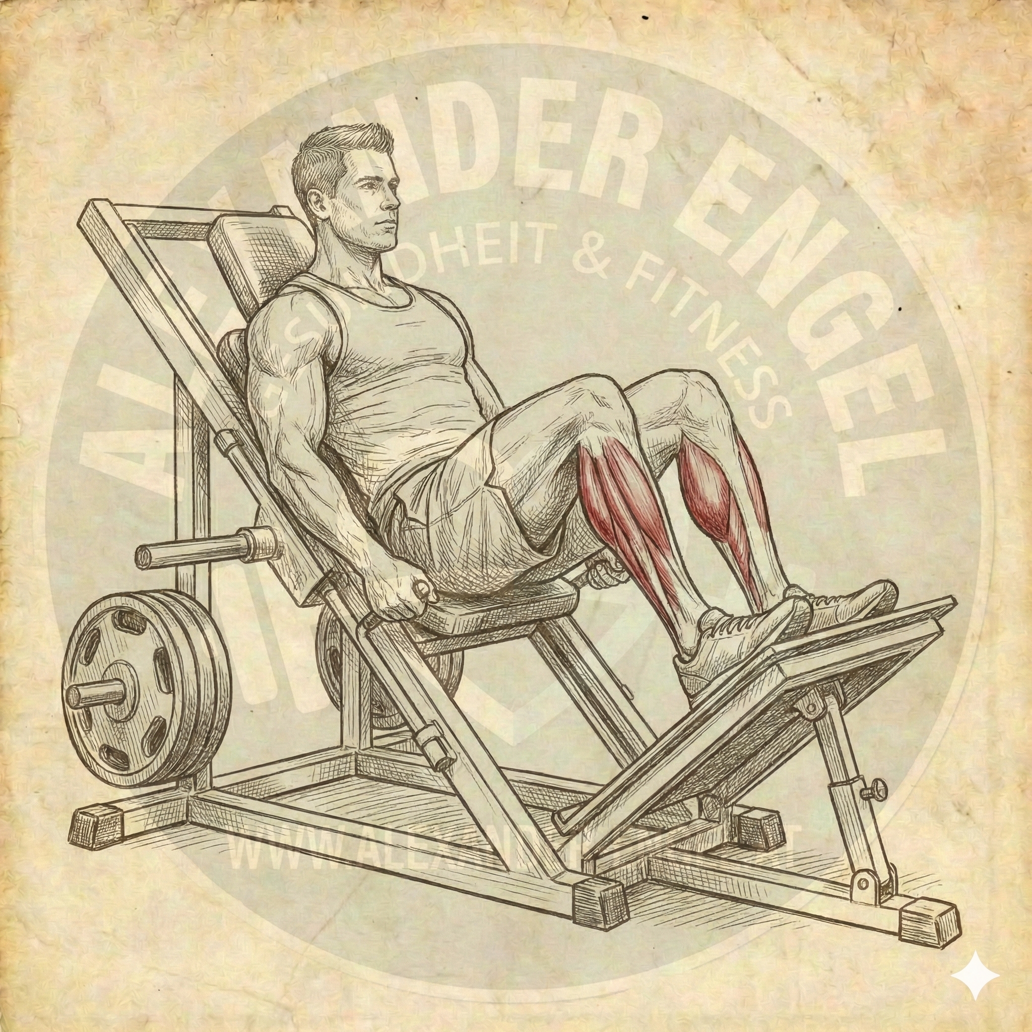 Wadenheben an der Beinpresse