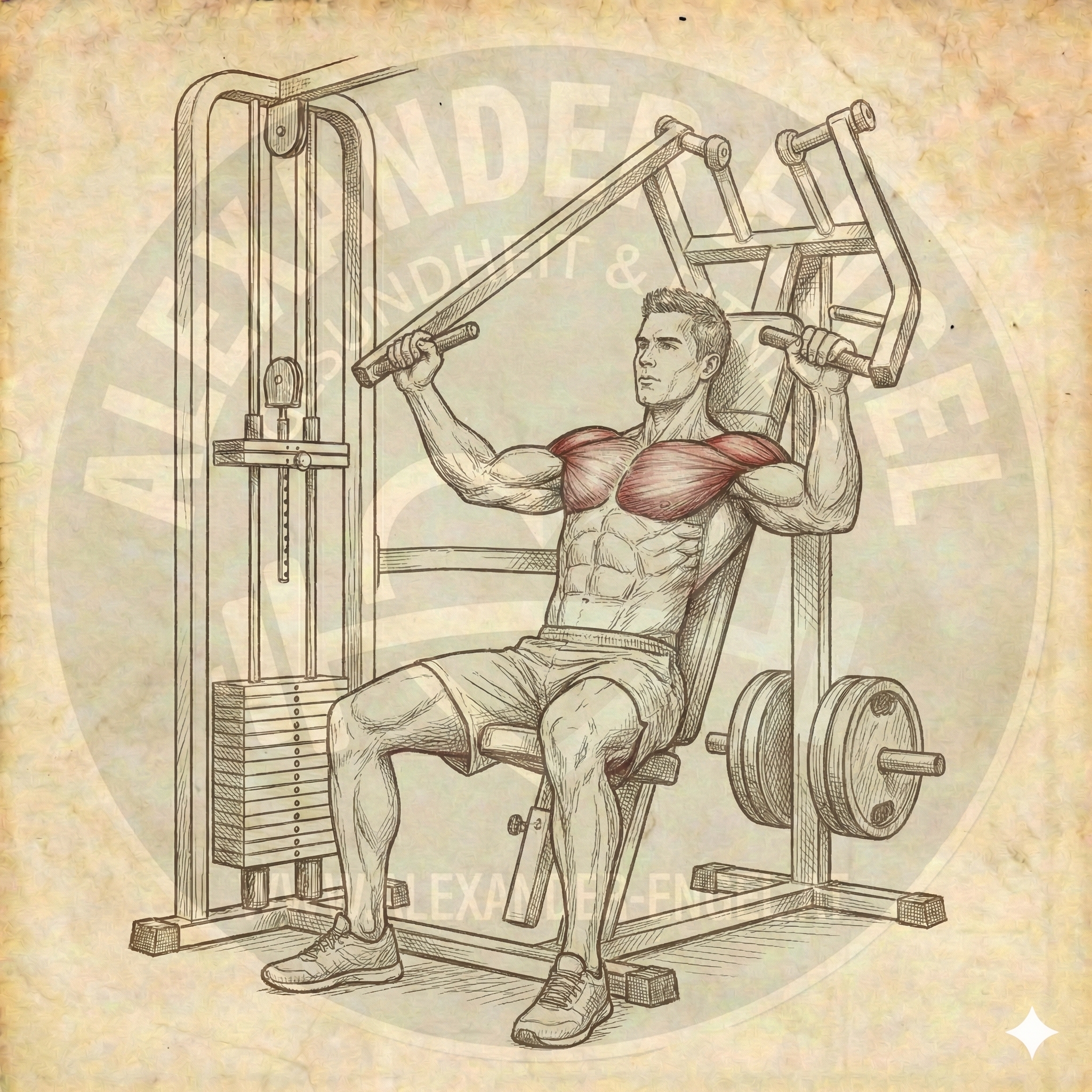 Brustpresse Maschine