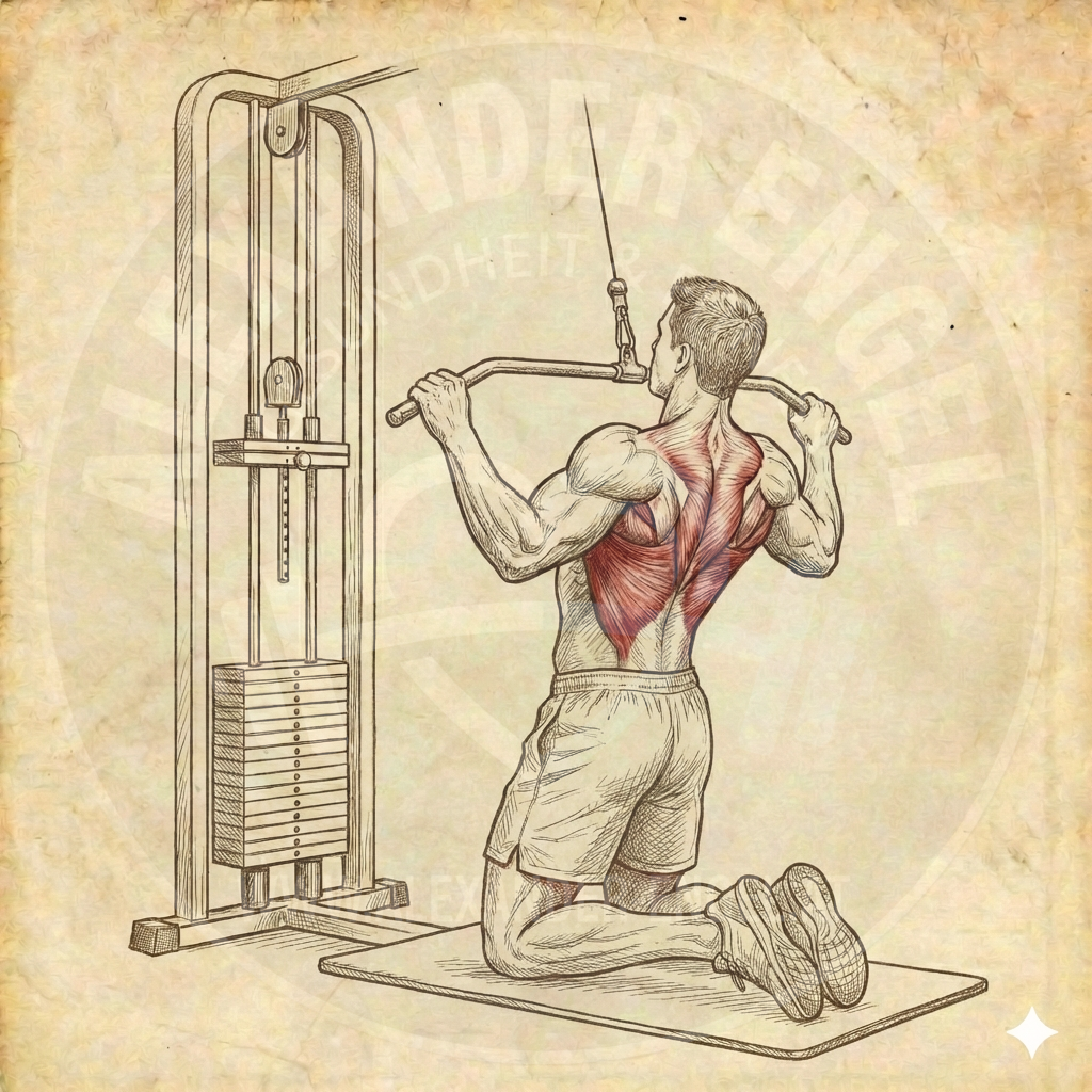 Latziehen Kabelturm knieend