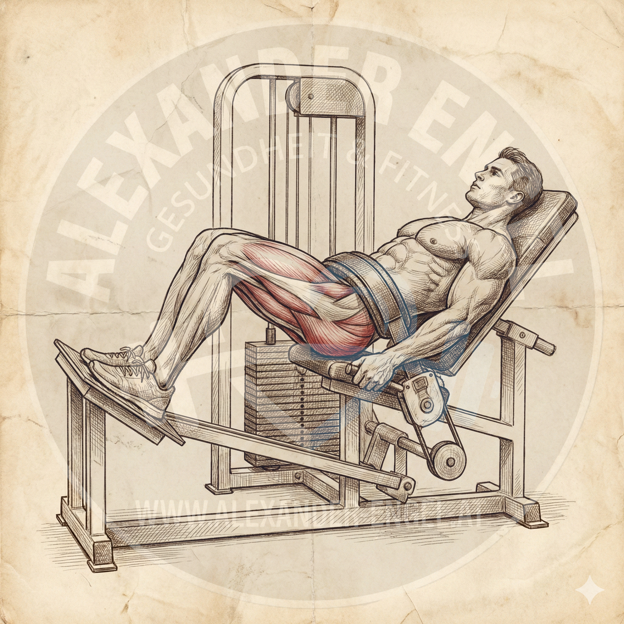 Hüftstoß an der Maschine