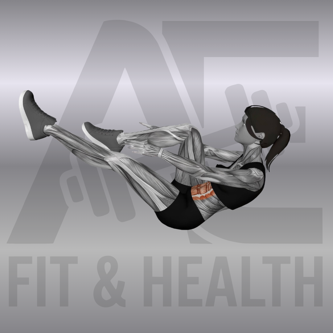 Wechselseitiges Beinanziehen – Anatomische Darstellung einer Person in Rückenlage, die abwechselnd ein Knie zur Brust zieht und das andere Bein gestreckt über dem Boden hält.