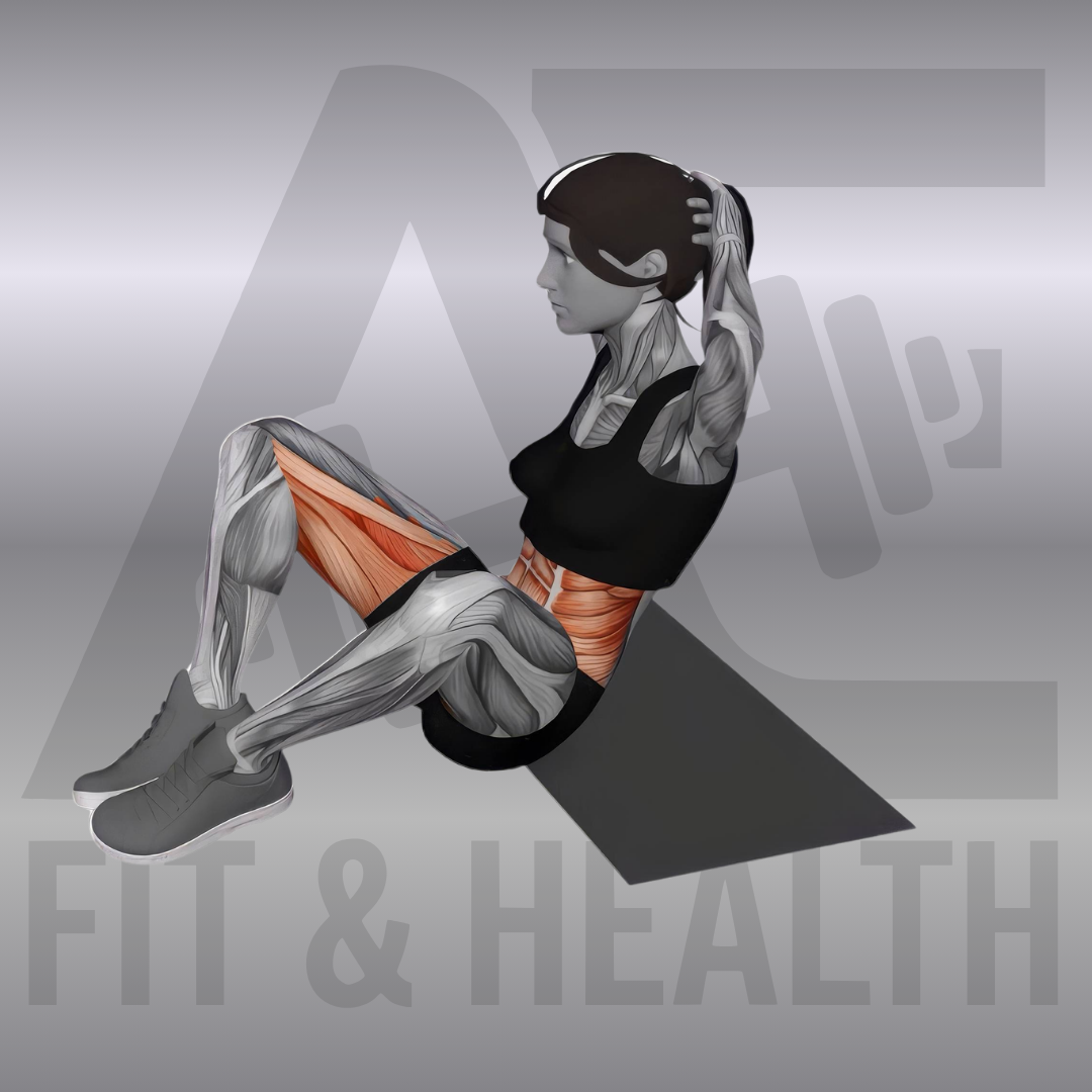 Übung Ab-Mat Sit-ups - AbMat Sit-ups - Bauchmuskeltraining mit Bauchmatte für Core-Kraft im Fitnessstudio oder Zuhause.