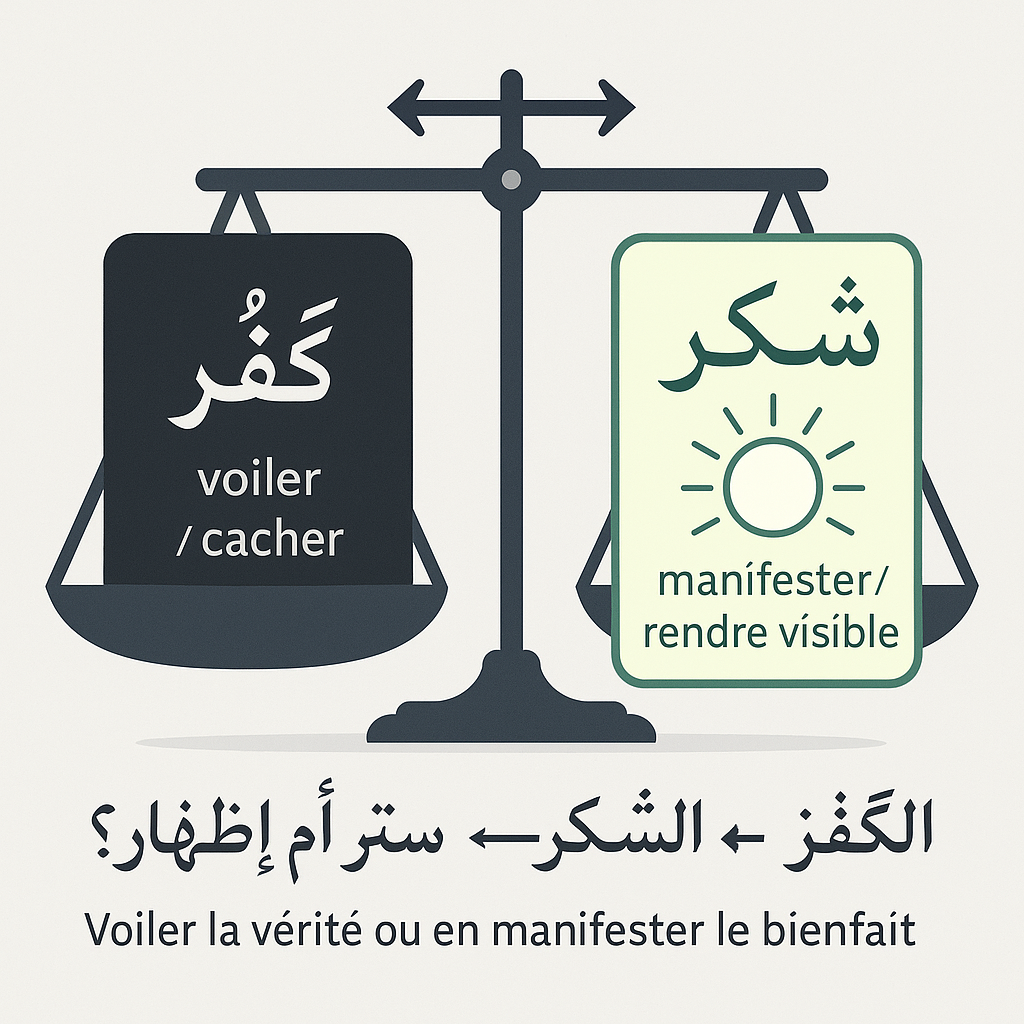الكُفْر ↔ الشُّكْر — voiler la vérité ou en manifester le bienfait
