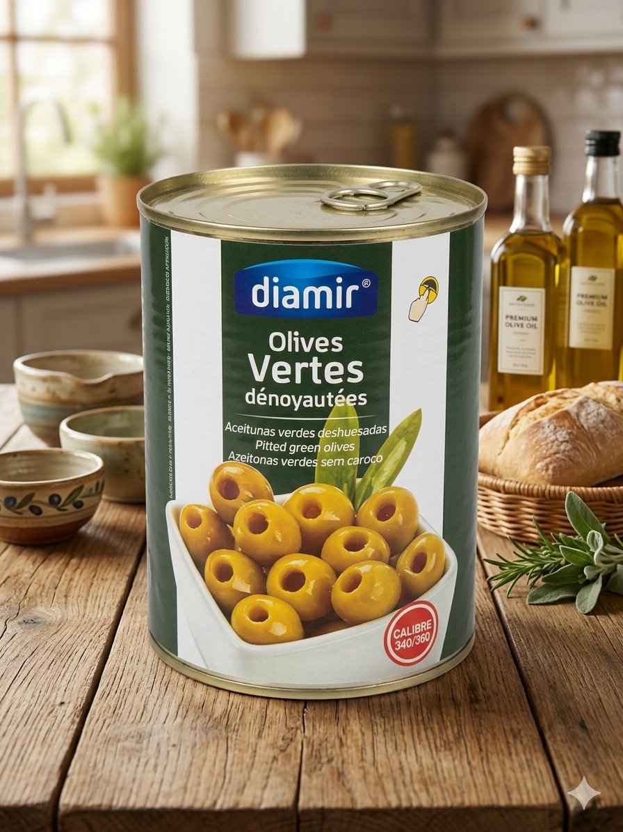 Olives Vertes dénoyautées 4/4