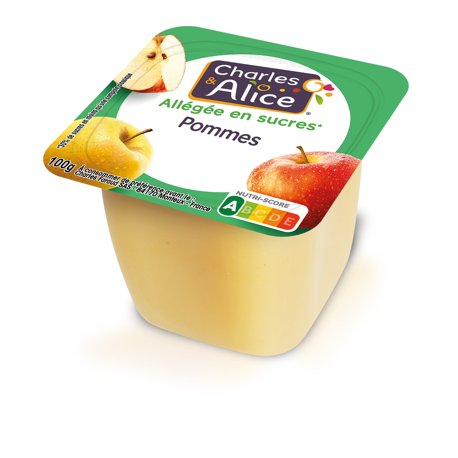 Compote Pomme Allégée en Sucres 100 g 120 unités