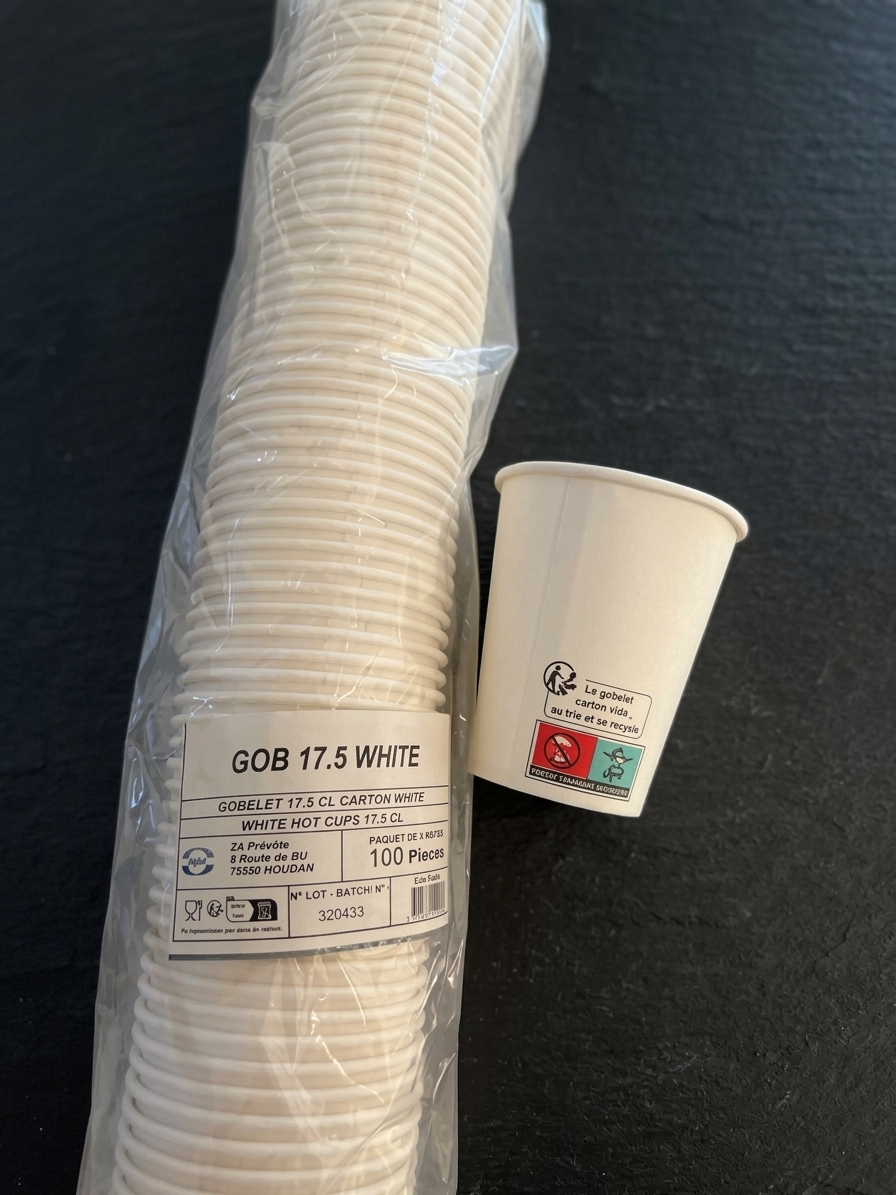 Gobelet  17.5cl carton White  x 100