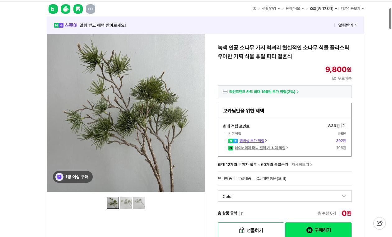 네이버쇼핑 가격 캡쳐