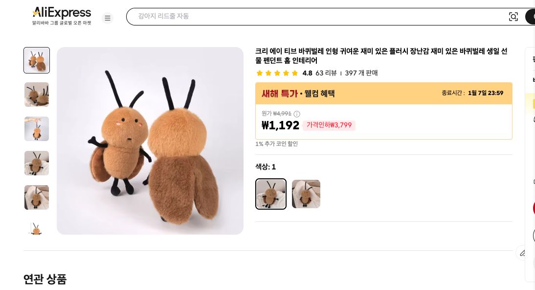 알리익스프레스 가격 캡쳐