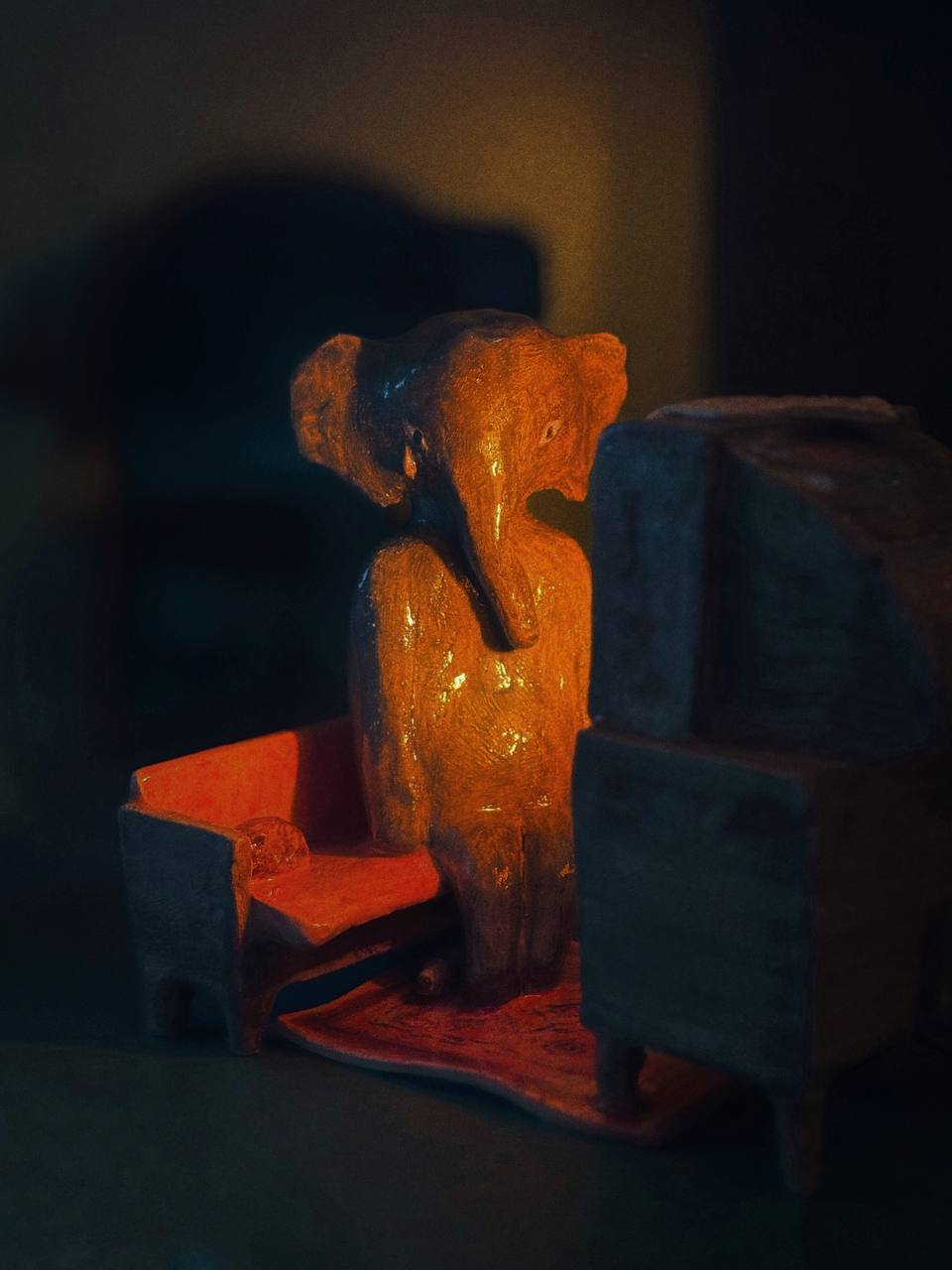‘Good news’ lamp — handmade ceramic lamp by Alisa Merenfeld