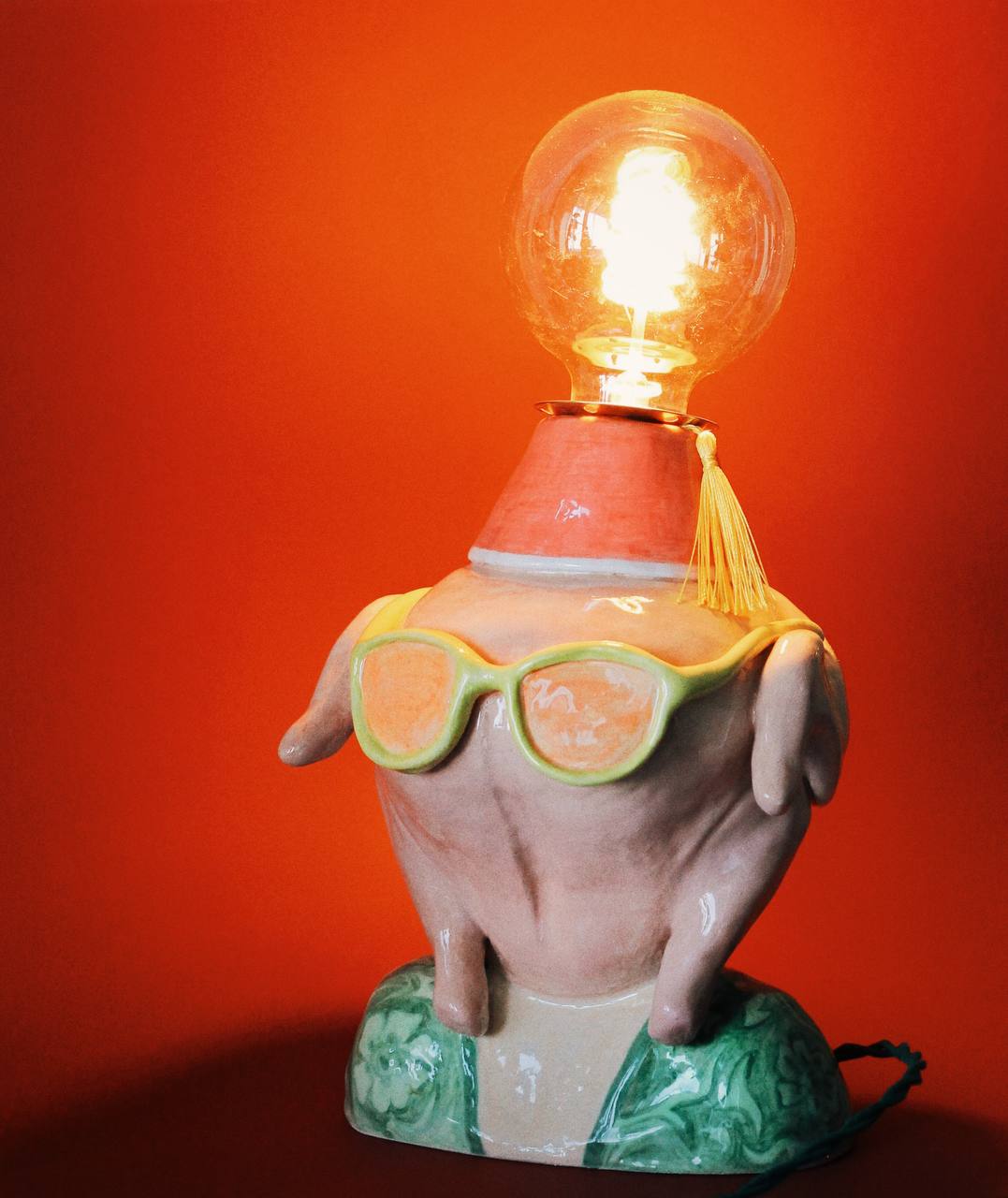 ‘Monica’ lamp — handmade ceramic lamp by Alisa Merenfeld
